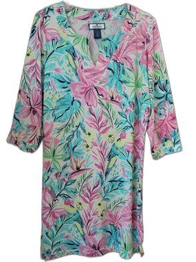 Stella Parker Island Collection Tropical Print Tunic Dress | Size M